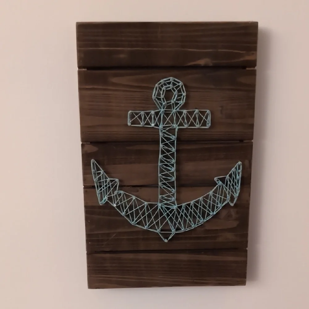 Rustic Anchor String Art Decor
